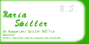 maria spiller business card